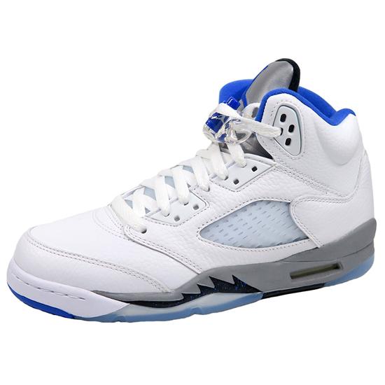 ナイキ エア ジョーダン 5 レトロ NIKE AIR JORDAN 5 RETRO GS WHITE/HYPER ROYAL-STEALTH 白青  キッズ レディースモデル :440888-140:マーズワン - 通販 - Yahoo!ショッピング