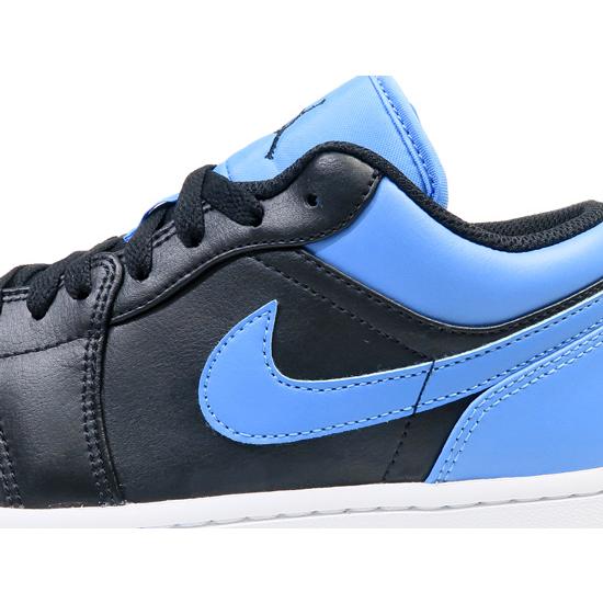 NIKE AJ1 LOW ユニバーシティーブルーブラック 国内7月21日発売予定】 ナイキ エアジョーダン 1 ロー ブラック