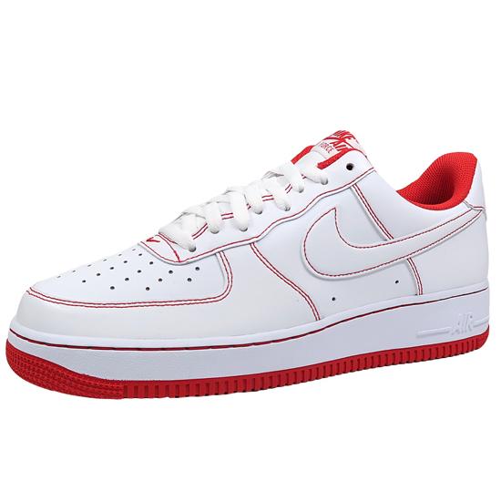 NIKE AIR FORCE 1 '07 ナイキ エア フォース 1 WHITE/UNIVERCITY RED 白赤 ステッチ AF1 メンズ｜marsone