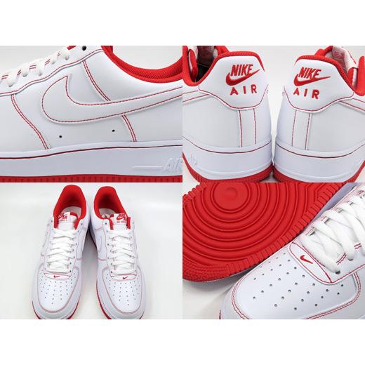 NIKE AIR FORCE 1 '07 ナイキ エア フォース 1 WHITE/UNIVERCITY RED 白赤 ステッチ AF1 メンズ｜marsone｜03