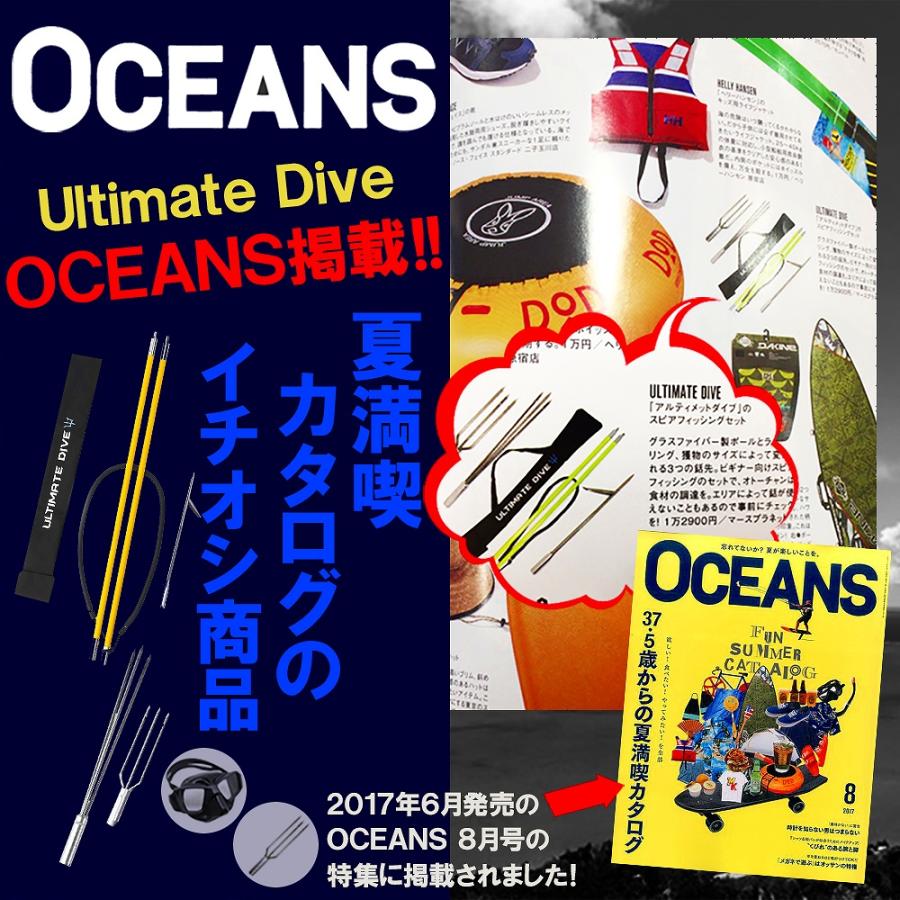 Ultimate Dive 銛 セット 3ピース 210cm シングルバーブ Heavy カーボン \u0026 グラスファイバー ポール 魚突き スピアフィッシング モリ 魚 突き もり 手銛の画像