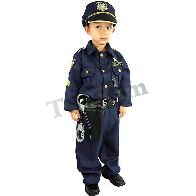 正規店 ハロウィン 衣装 子供用 警察服 警察 コスプレ 子供 6点セット キッズ コスチューム ポリス 刑事 制服 お巡りさん イベント 警察官  仮装 仮装、変装