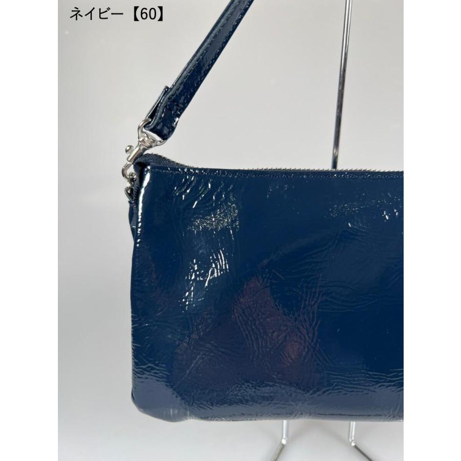 les basiques(レ バシック) エナメルレザー3wayポシェットバッグ 3色