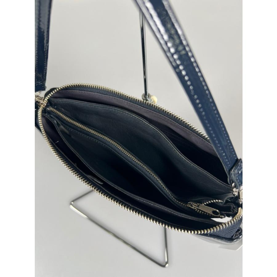 les basiques(レ バシック) エナメルレザー3wayポシェットバッグ 3色