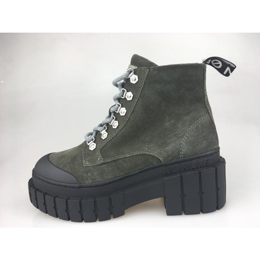 ノーネーム　ブーツ　ＮＯＮＡＭＥ　KROSS　LOW　BOOTS　SUEDE　グリーン　　ブーツ　脚長　美脚　厚底　ヒール　５センチヒール　セール　厚底ブーツ｜marthnagoya