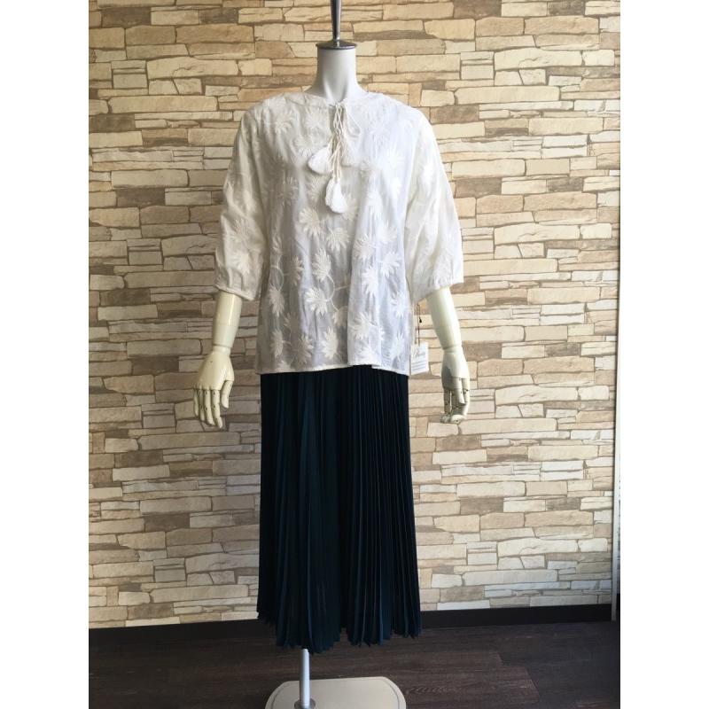 Priority(プライオリティ)新色追加☆プリーツガウチョパンツ・ドット柄