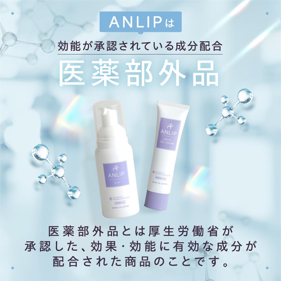 シリーズ累計2万本突破!《公式》グロリアス製薬 ANLIP WHITE GEL CREAM