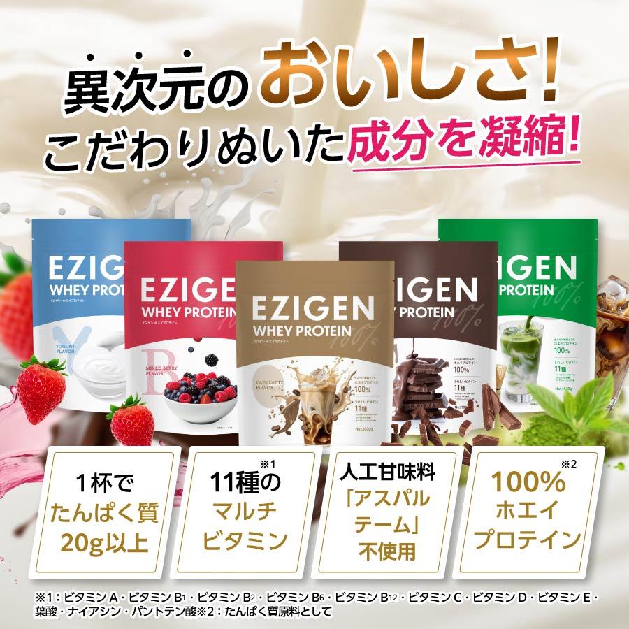 EZIGEN イジゲン ホエイ プロテイン チョコ味 ベリー味 ヨーグルト味