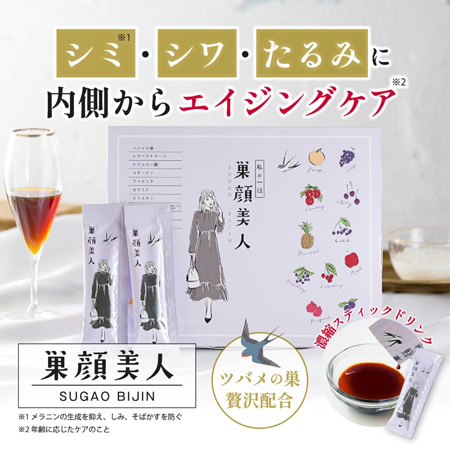 公式》グロリアス製薬 巣顔美人（2箱セット）ツバメの巣 シアル酸 ハリ 