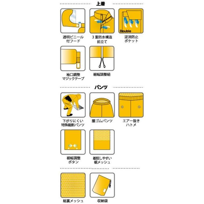 アーヴァン 天の恵 上下セット ＃3700 選べるカラー5色【雨具・カッパ