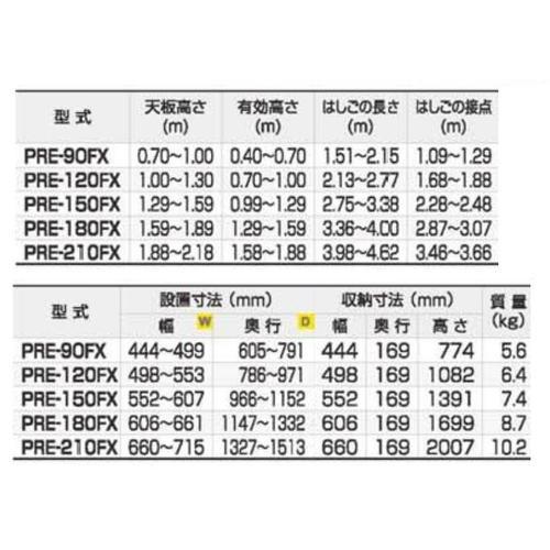 【一部送料無料】【代引き不可】アルインコ脚伸縮兼用脚立　PRE-210FX｜maru09｜03