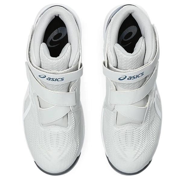 ASICS 安全靴 グラシアグレー ハイカット　WINJOB CP120 アシックス ウィンジョブCP120 グラシアグレー×ホワイト 26.5cm