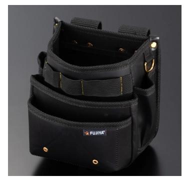 フジ矢 フジ矢 腰袋スタンダード3段 PS-23BG【KUROKIN・黒金