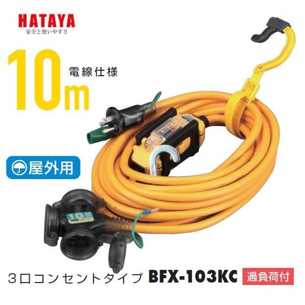HATAYA ハタヤ屋外用 BFX延長コード3口コンセントタイプ 10m HATAYA ハタヤ屋外用 BFX延長コード3口コンセントタイプ 10m