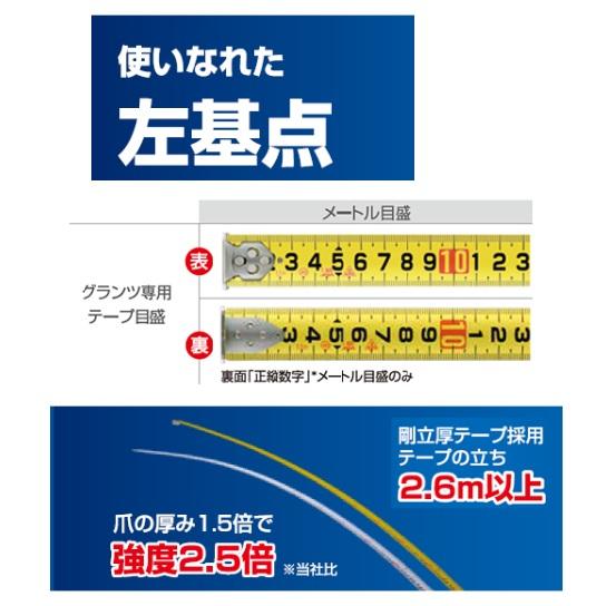 ムラテックKDS グランツ左基点目盛 5.5m 25mm幅【マグホルダー付