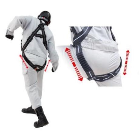 基陽KH じゃばらストレッチフルハーネスX型 ワンタッチ式 FXVGSL-L2