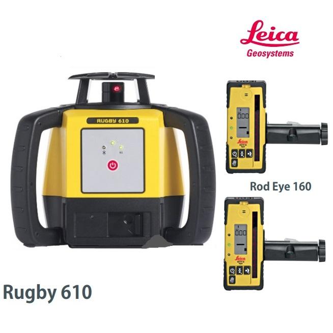 週末限定セールLeica ライカ 回転レーザーレベル RUGBY610 動作確認済  本体＋受光器2個　三脚付き ライカ（Leica） 【納期確認ください】ライカ 回転レーザーレベル