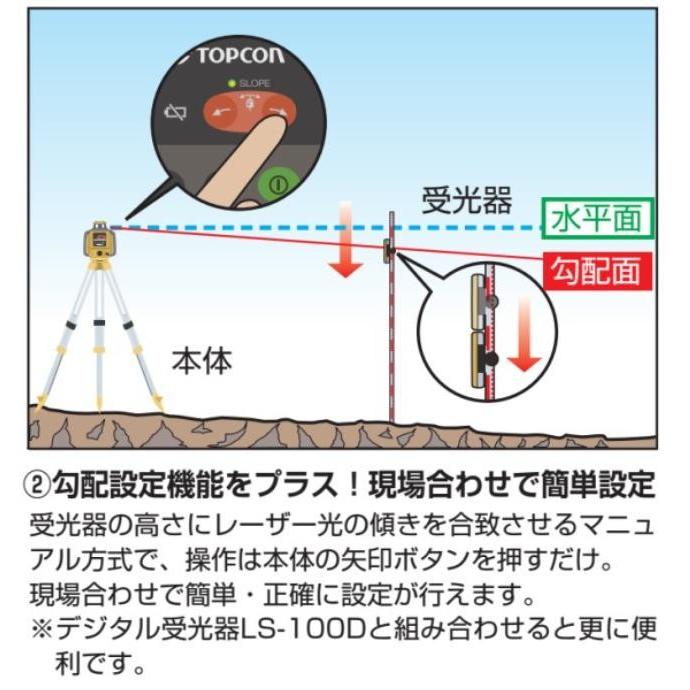【送料無料】タジマツールトプコンローテーティングレーザー【乾電池仕様】RL-H5ADB+受光器LS-100D+三脚付　RL-H5ADB/LS-100D｜maru09｜03