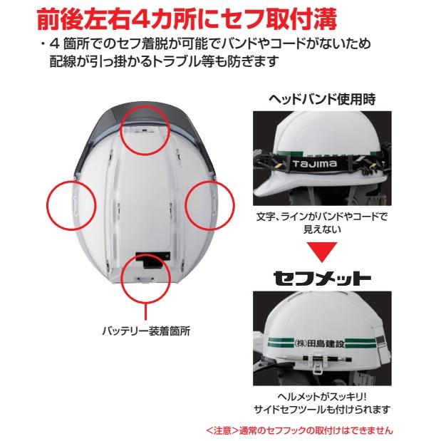 タジマツール　セフメット　アドバンスセット【シールド無】KJMファン付マットブラック　HSMBA1【本体HSMBCSB】【TAJIMA】セフヘルメットHSMBEA | Tajima | 04