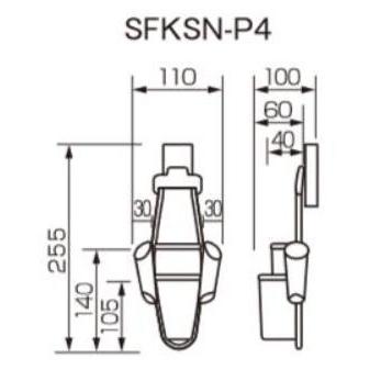 トシ　 タジマ クロコ セフ着脱式工具差しG 4本差し SFKSG-P4