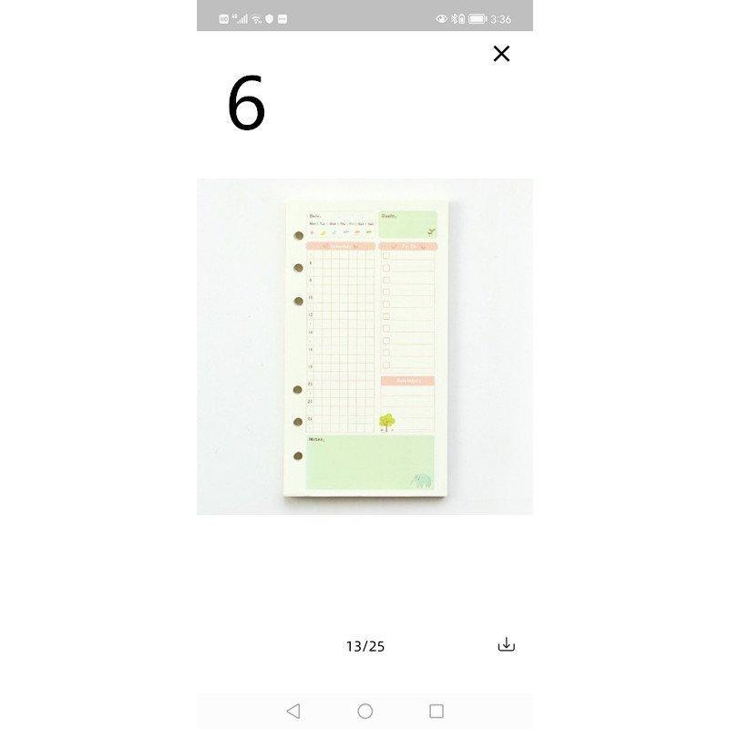 ルーズリーフ 5 6 6穴 手帳リフィル システム手帳 ノート メモ帳 スケジュール帳 交換用 45枚入り 可愛い 多機能｜maru2022｜11