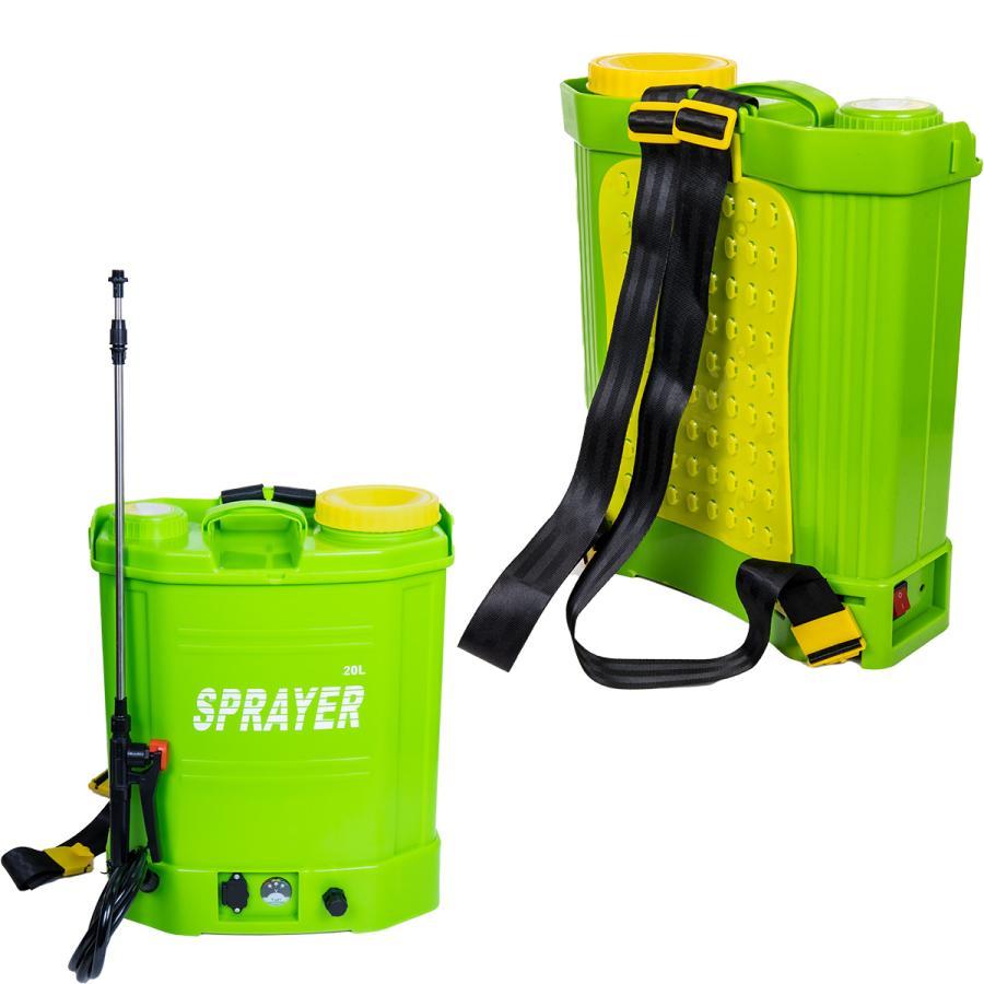 特売 5種の噴射口 ノズル付電動噴霧器 背負式 20L 充電式 動噴 軽量