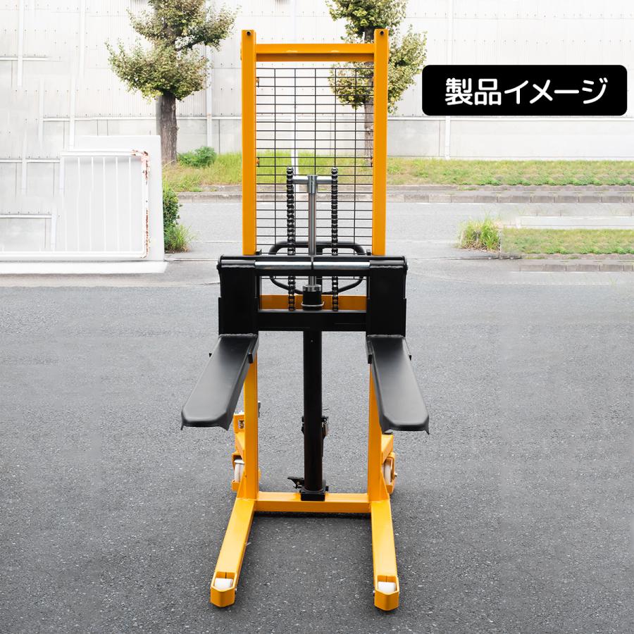 1年保証付ハンドフォークリフト最大積載1500kg 手動油圧式 スタッカー 