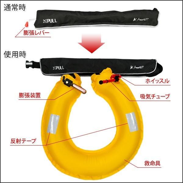 ライフジャケット 手動膨張式 救命胴衣 ウエスト ベルトタイプ 釣り