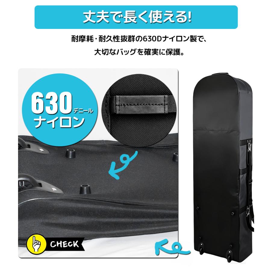 キャスター付折りたたみ式 ゴルフ トラベルカバー トラベルバッグ