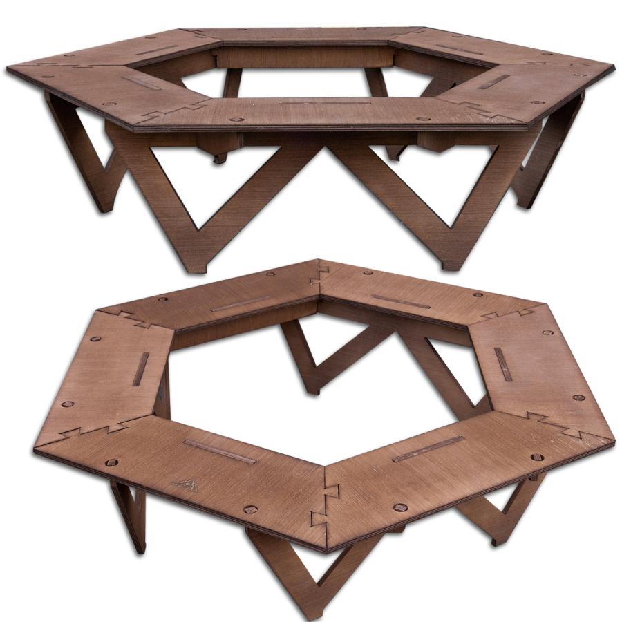 テーブル アウトドアテーブル ヘキサゴン 収納キャリーケース付 BBQ