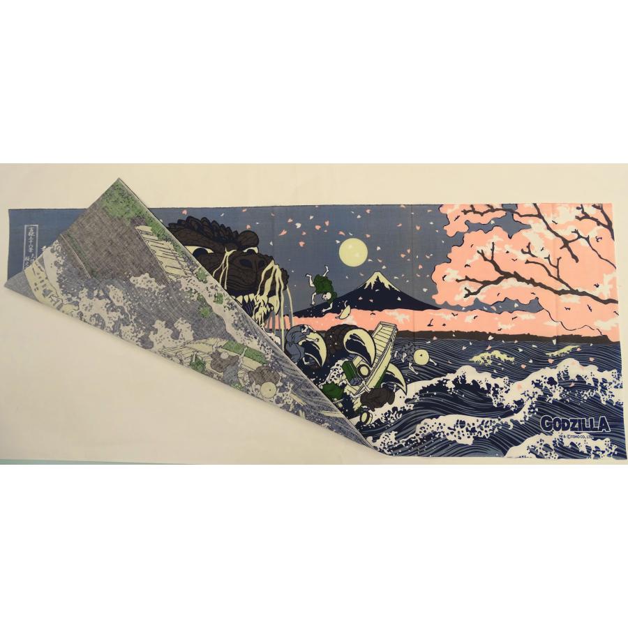ゴジラ 捺染手ぬぐい 富嶽三十六景 大怪獣桜の宴 GODZILLA 手ぬぐい