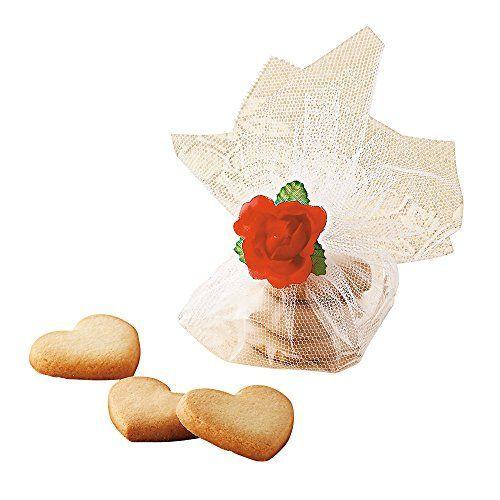 即発送可能 エレガントチュールクッキー 100個セット プチギフト 薔薇 ばら ハート 披露宴 2次会 バラマキ お菓子 最終値下げ Habitat Jeunes Normandie Fr