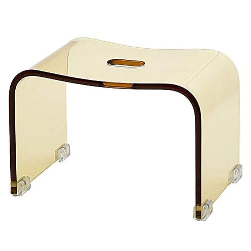 Kuai バスチェア 単品 全6色 高さ20cm アクリル Sサイズ 風呂 椅子 いす (クリアブラウン)