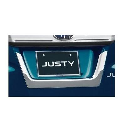 SUBARU JUSTY　スバル ジャスティ【M900F M910F】　リヤライセンスガーニッシュ【メッキ】[08400F1042]