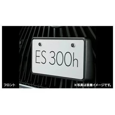 LEXUS レクサス 純正 アクセサリー パーツ ES300h ナンバーフレーム (フロント・リヤ) ＆ ロックボルト(ロゴ入り)セット アイスエクリュM.M.