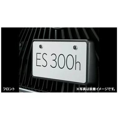 LEXUS レクサス 純正 アクセサリー パーツ ES300h ナンバーフレーム (フロント・リヤ) ＆ ロックボルト(ロゴ入り)セット  ホワイトノーヴァGF.