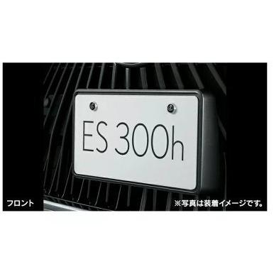 LEXUS レクサス 純正 アクセサリー パーツ ES300h ナンバーフレーム (フロント・リヤ) ＆ ロックボルト(ロゴ入り)セット  マーキュリーグレーMC.