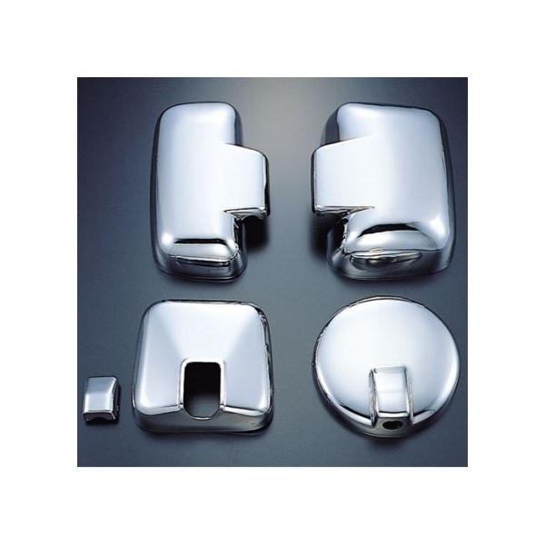 JETイノウエ　メッキミラーカバーセット　大型車用　4点セット　ふそうスーパーグレート　570654