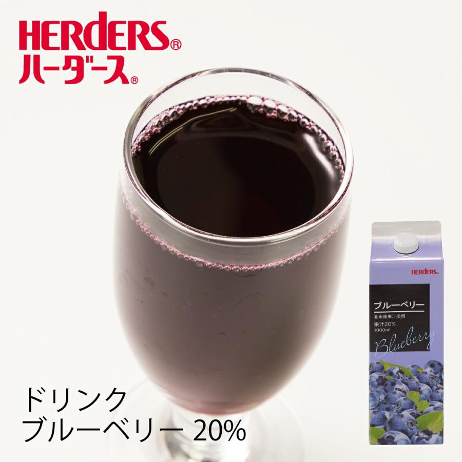 ハーダース 20%ブルーベリードリンク 1000ml ブルーベリー ドリンク ジュース 業務用｜marugeninryo