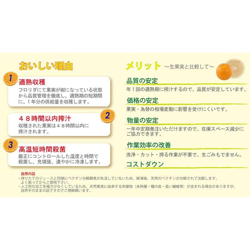 ハーダースヴィンテージ フロリダフローズン グレープフルーツジュース【業務用1,800ml×6本入】 ドリンク 冷凍 生絞り ストレート | HERDERS | 03