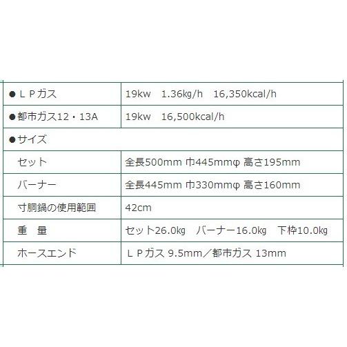 卓上用 鋳物コンロ ハイカロリー タチバナ 下枠セット 三重 種火 卓上用 鋳物コンロ ハイカロリー タチバナ 下枠セット 三重 種火