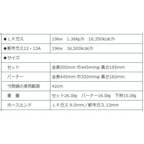 卓上用 鋳物コンロ ハイカロリー タチバナ 下枠セット 三重 種火付