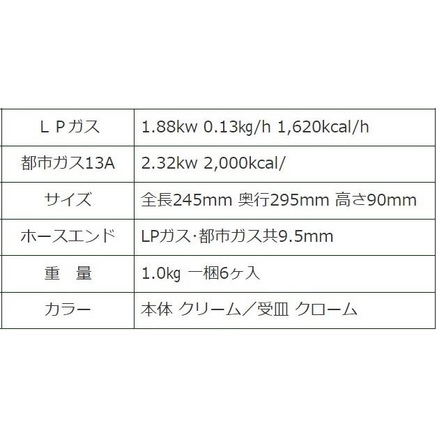 丸型 テーブルコンロ タチバナ JIA認証 PS認定 丸型一口コンロ UL-6
