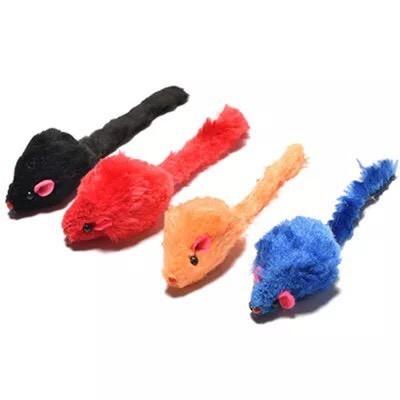 猫用おもちゃ ネズミ 猫じゃらし ねこおもちゃ 羽なしネズミ 色ランダム 1個入り ネズミ