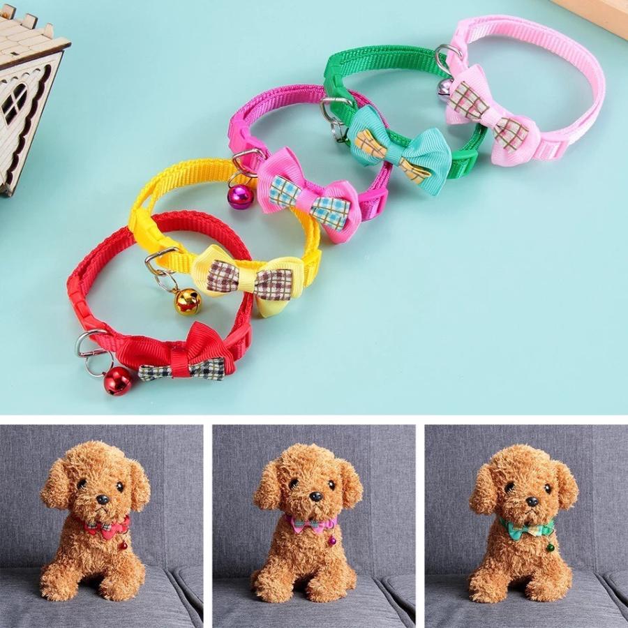 ペット用首輪 小型犬用首輪 猫用首輪 いぬ首輪 ねこ首輪 チェックデザインリボン 鈴付き 首輪リボンい マルハチジャパンyahoo 店 通販 Yahoo ショッピング