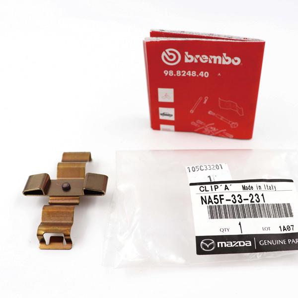 brembo（ブレンボ） ND用 Fキャリパーパッド クリップ 金具BREMBO製 ND