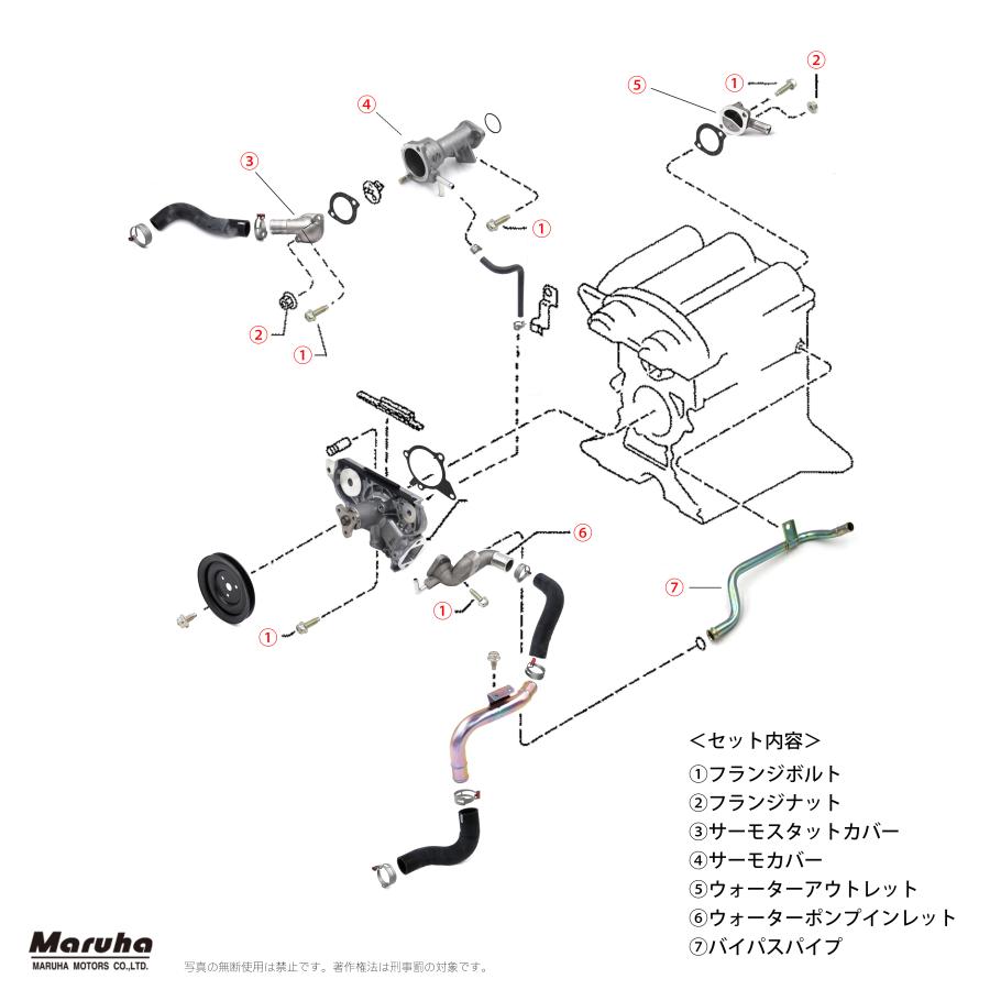 ロードスター ウォーターアウトレット セットパーツNA8用 NA8（全車