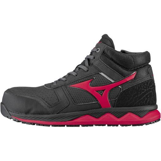 MIZUNO ミズノ 安全靴 ZW43H ブラック×レッド F1GA200309 紐 MIZUNO ミズノ 安全靴 ZW43H ブラック×レッド F1GA200309 紐