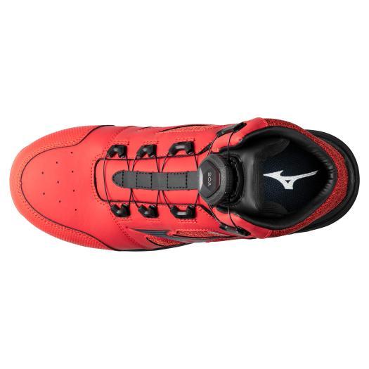 MIZUNO ミズノ 安全靴 LSII73M BOA レッド×ブラック F1GA220362