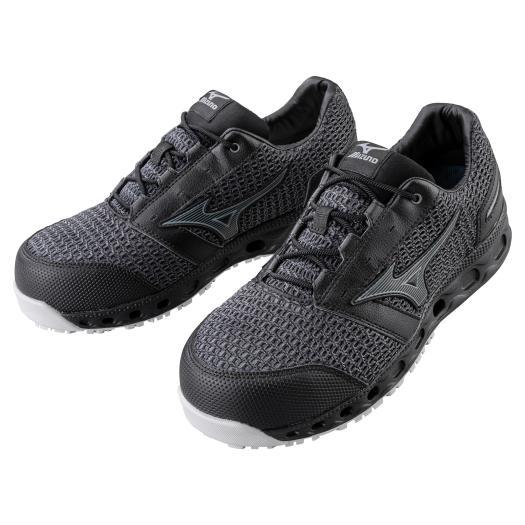 Mizuno 安全靴 ブラック オールマイティ MIZUNO TDII22L F1GA230109 ブラック×ホワイト